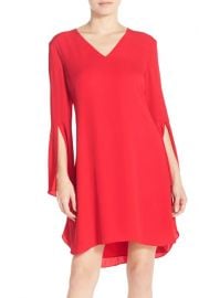 Chelsea28   Bell Sleeve Chiffon A-Line Dress   Nordstrom Rack red at Nordstrom Rack